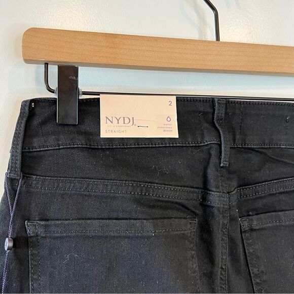 NWT NYDJ Marilyn Straight Leg Jeans in Black 2 - Picture 4 of 7
